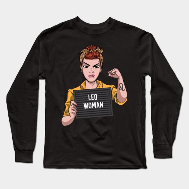 Leo Woman Long Sleeve T-Shirt by Surta Comigo